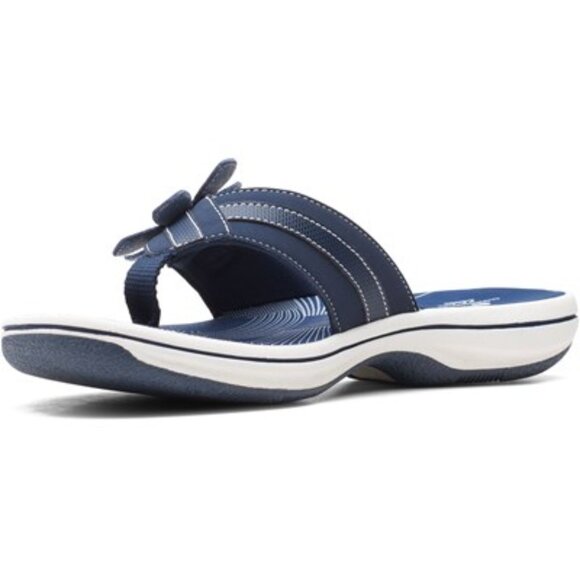 Clarks - Womens Brinkley Flora Sandals, size 8 US womens, color navy. - Picture 1 of 5